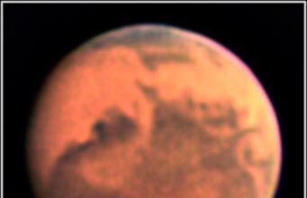 Mars närmar sig opposition 2025 Mars i ett stort teleskop