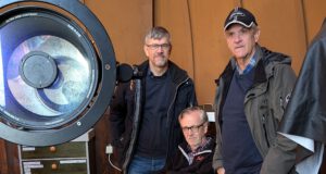 Ett kärt återseende Ett kärt återseende när Lennart Casparsson, Göran Kajler, Bengt Hasséus och Claes Tunälv besökte Lahallsobservatoriet.