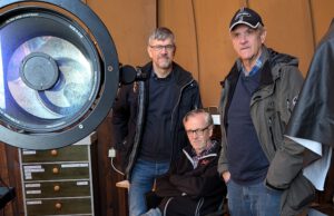 Ett kärt återseende Ett kärt återseende när Lennart Casparsson, Göran Kajler, Bengt Hasséus och Claes Tunälv besökte Lahallsobservatoriet.