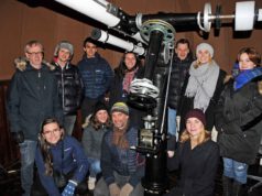 Gymnasieträff med Geminiderna på Lahallsobservatoriet Hvit hål vid Lahallsobservatoriet