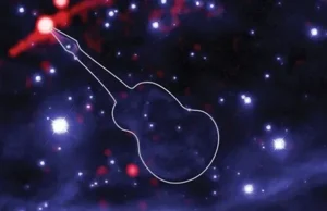 Gitarrnebulosan i Cepheus och röntgenstrålningen Gitarrnebulosan