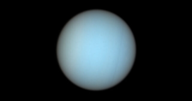 Uranus forograferad med Hubble-teleskopet