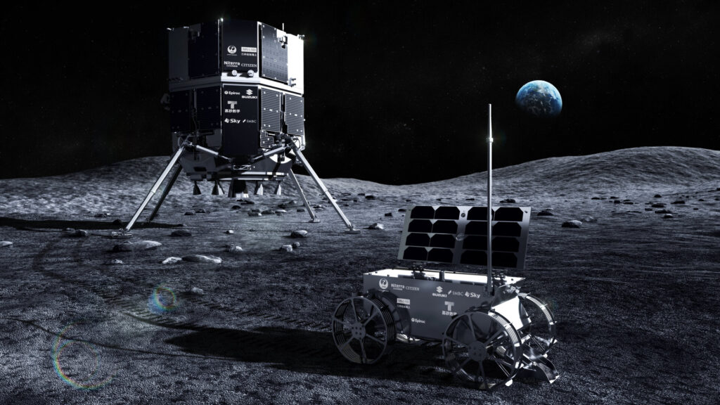 ISpace Resilience månlandare med mikrorovern Tenacious