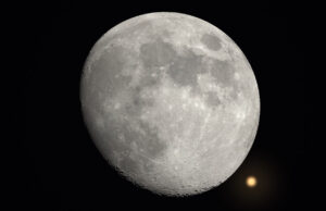 Månen stryker förbi Mars från Sverige! Eller ockulterar den helt! 9 feb 2025. Månen och Mars