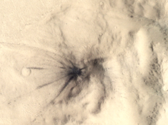 Meteoroiden som fick planeten Mars att skaka Krater på Mars