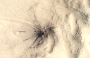 Meteoroiden som fick planeten Mars att skaka Krater på Mars